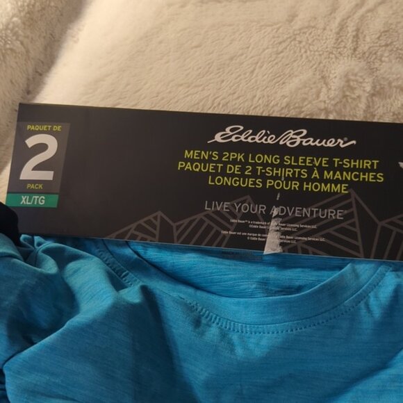 XL Eddie Bauer Long Sleeve 2 Pack T Shirt - Picture 3 of 5